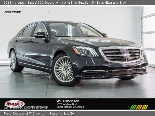 2018 Mercedes-Benz S 560 Sedan in Anthracite Blue Metallic
