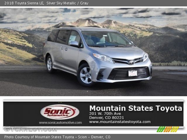 2018 Toyota Sienna LE in Silver Sky Metallic