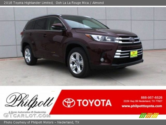 2018 Toyota Highlander Limited in Ooh La La Rouge Mica