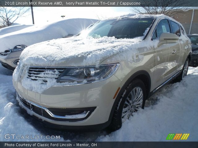 2018 Lincoln MKX Reserve AWD in Ivory Pearl Metallic Tri-Coat