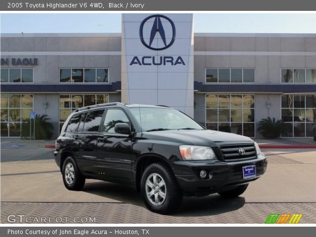 2005 Toyota Highlander V6 4WD in Black