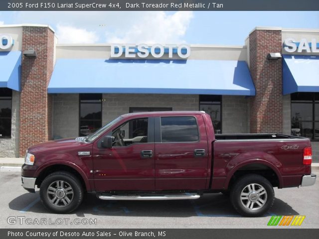 2005 Ford F150 Lariat SuperCrew 4x4 in Dark Toreador Red Metallic