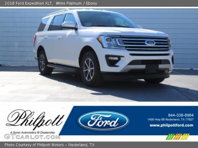 2018 Ford Expedition XLT in White Platinum
