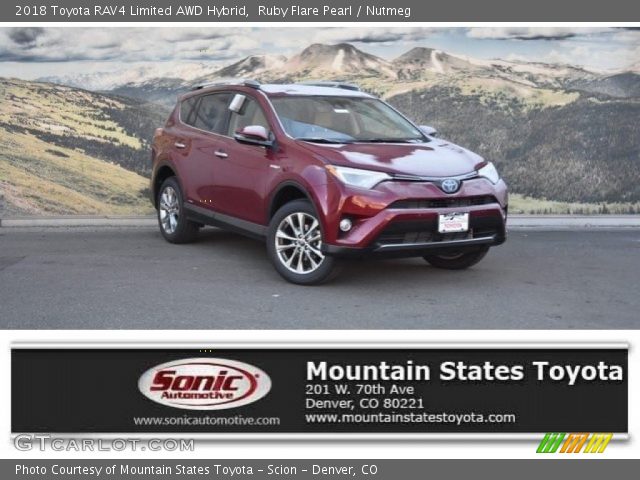 2018 Toyota RAV4 Limited AWD Hybrid in Ruby Flare Pearl