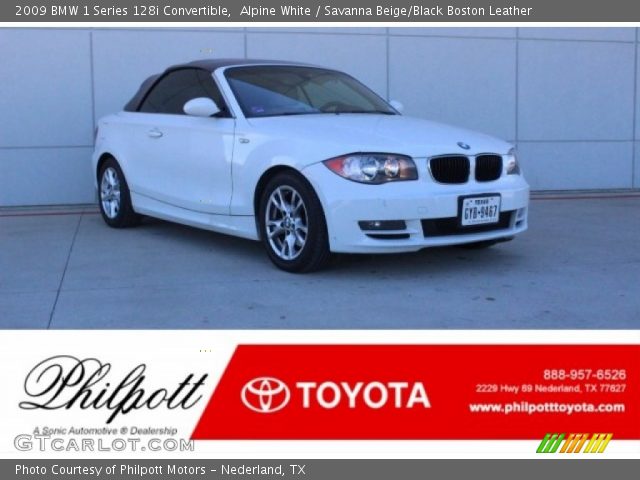 2009 BMW 1 Series 128i Convertible in Alpine White