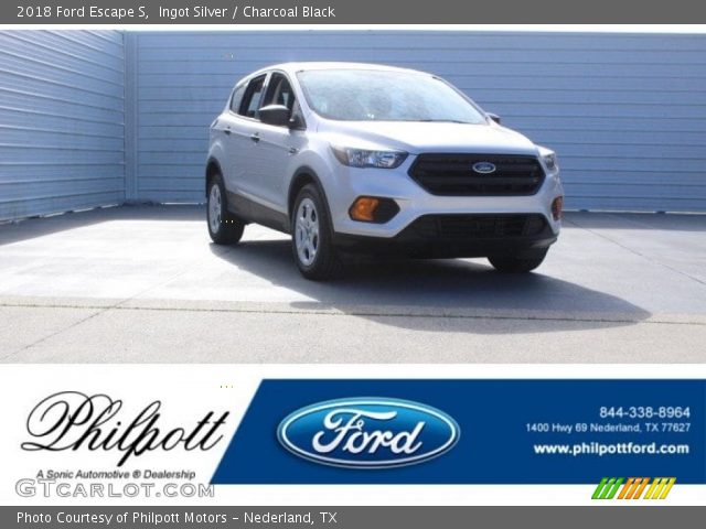 2018 Ford Escape S in Ingot Silver
