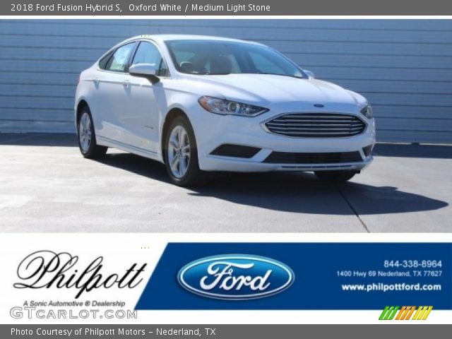 2018 Ford Fusion Hybrid S in Oxford White