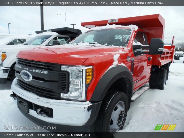 2017 Ford F550 Super Duty XL Regular Cab 4x4 Dump Truck in Race Red