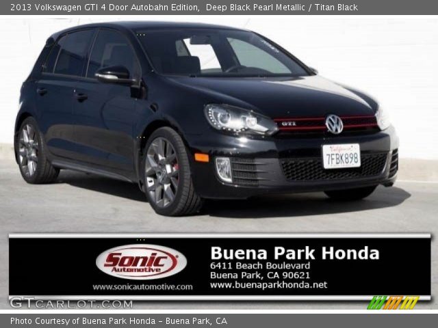 2013 Volkswagen GTI 4 Door Autobahn Edition in Deep Black Pearl Metallic