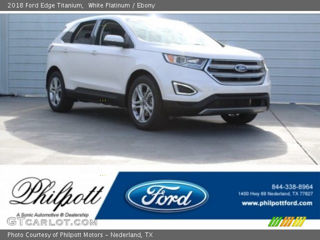 2018 Ford Edge Titanium in White Platinum