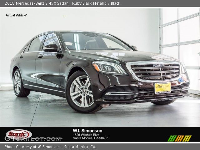 2018 Mercedes-Benz S 450 Sedan in Ruby Black Metallic