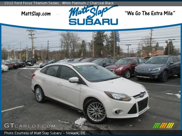 2013 Ford Focus Titanium Sedan in White Platinum
