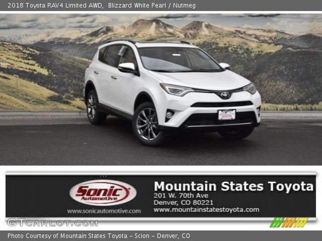 2018 Toyota RAV4 Limited AWD in Blizzard White Pearl