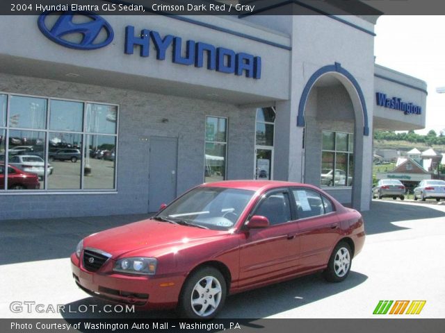 2004 Hyundai Elantra GLS Sedan in Crimson Dark Red