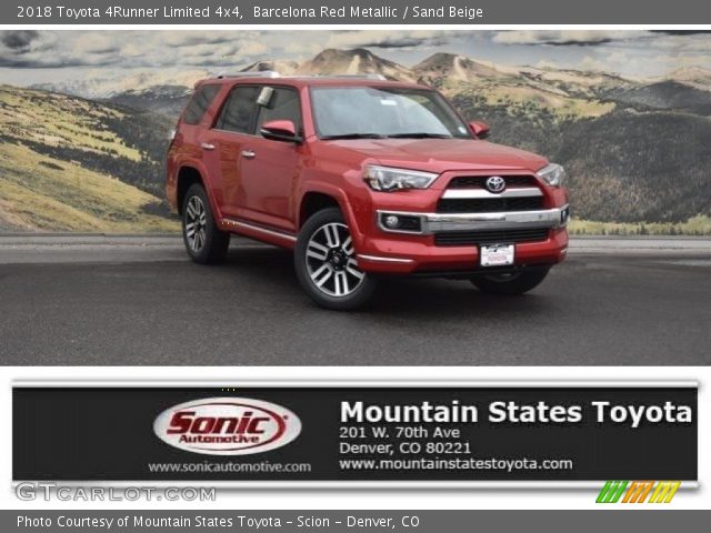 2018 Toyota 4Runner Limited 4x4 in Barcelona Red Metallic