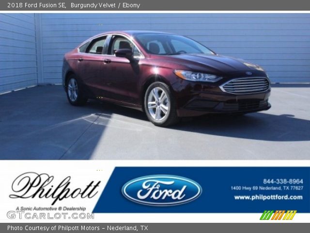 2018 Ford Fusion SE in Burgundy Velvet