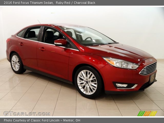 2016 Ford Focus Titanium Sedan in Ruby Red