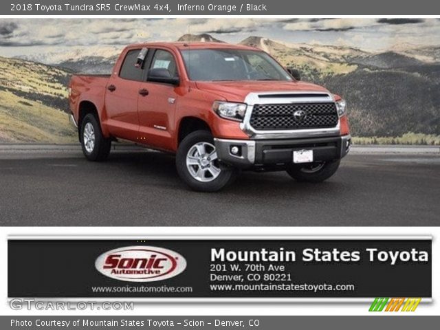 2018 Toyota Tundra SR5 CrewMax 4x4 in Inferno Orange