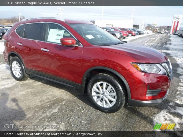 2018 Nissan Rogue SV AWD in Scarlet Ember