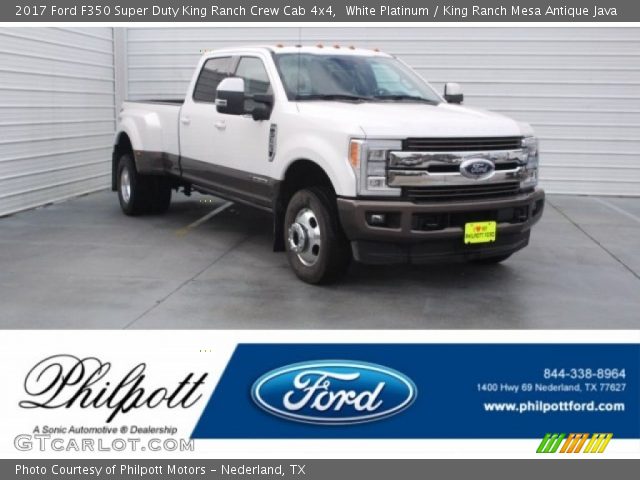 2017 Ford F350 Super Duty King Ranch Crew Cab 4x4 in White Platinum