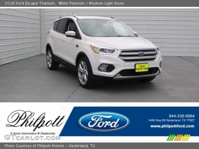 2018 Ford Escape Titanium in White Platinum