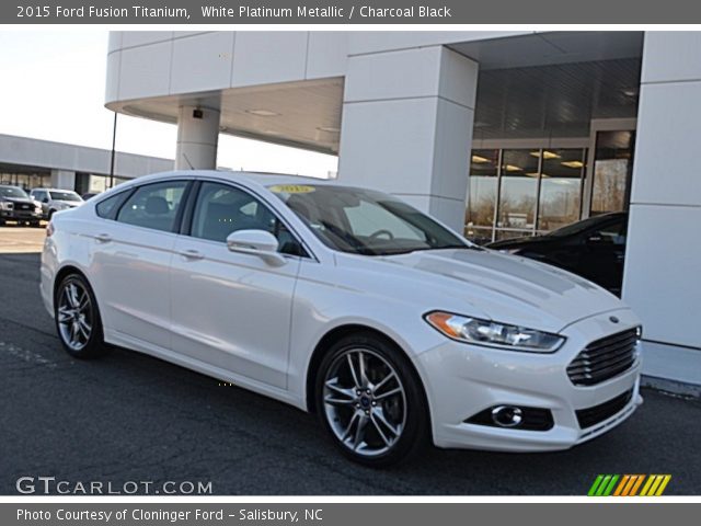 2015 Ford Fusion Titanium in White Platinum Metallic