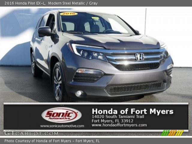 2016 Honda Pilot EX-L in Modern Steel Metallic