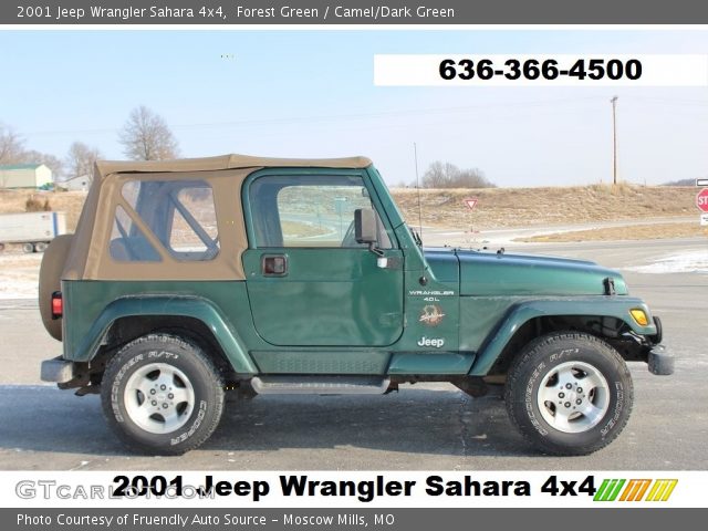 2001 Jeep Wrangler Sahara 4x4 in Forest Green