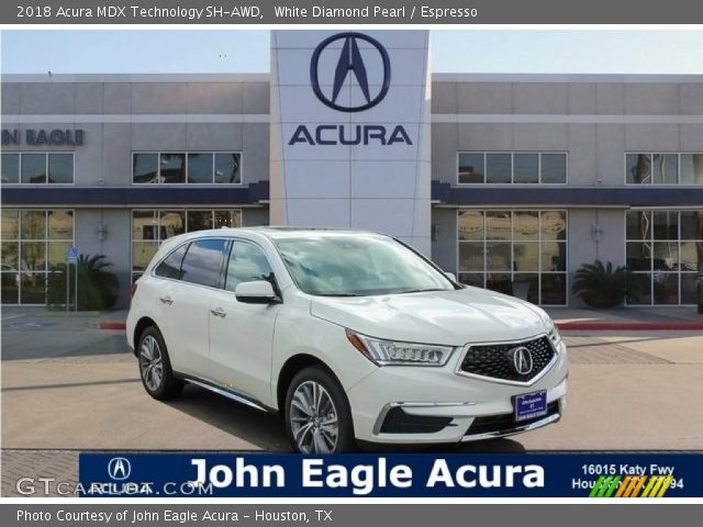 2018 Acura MDX Technology SH-AWD in White Diamond Pearl
