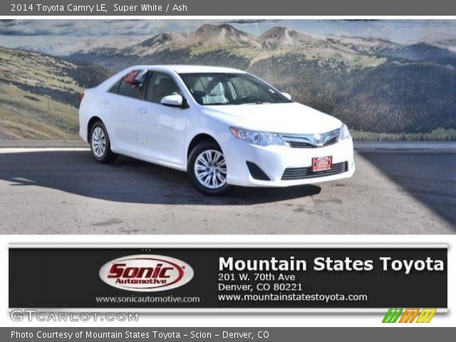 2014 Toyota Camry LE in Super White