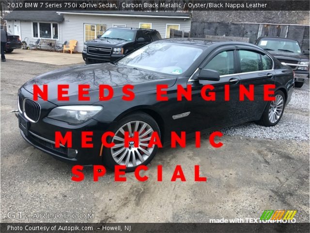 2010 BMW 7 Series 750i xDrive Sedan in Carbon Black Metallic