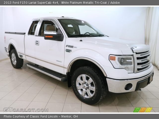 2013 Ford F150 Lariat SuperCab 4x4 in White Platinum Metallic Tri-Coat