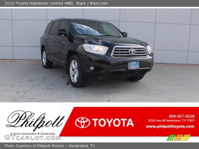 2010 Toyota Highlander Limited 4WD in Black