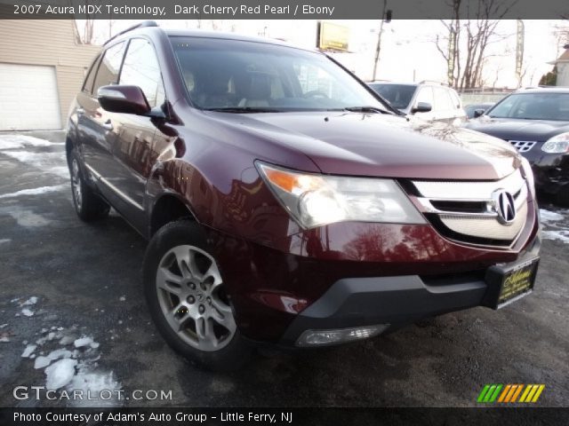 2007 Acura MDX Technology in Dark Cherry Red Pearl