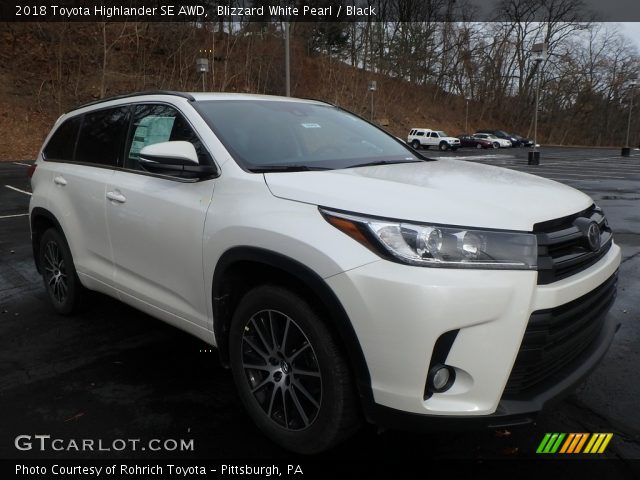 2018 Toyota Highlander SE AWD in Blizzard White Pearl