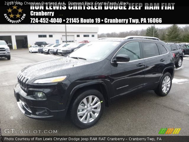 2018 Jeep Cherokee Overland 4x4 in Diamond Black Crystal Pearl