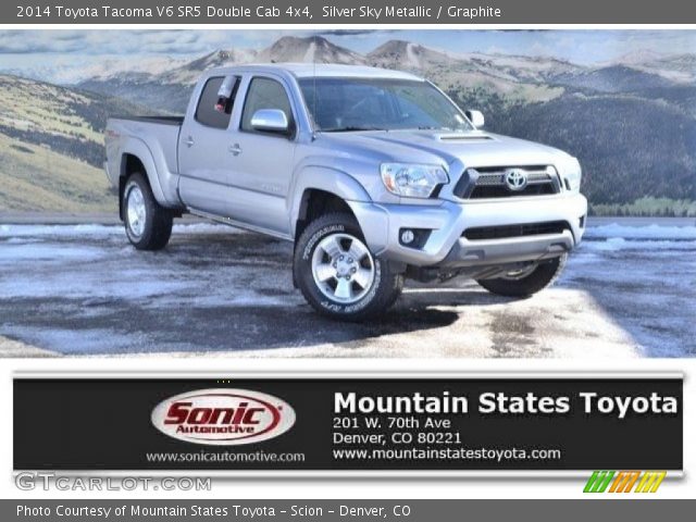 2014 Toyota Tacoma V6 SR5 Double Cab 4x4 in Silver Sky Metallic