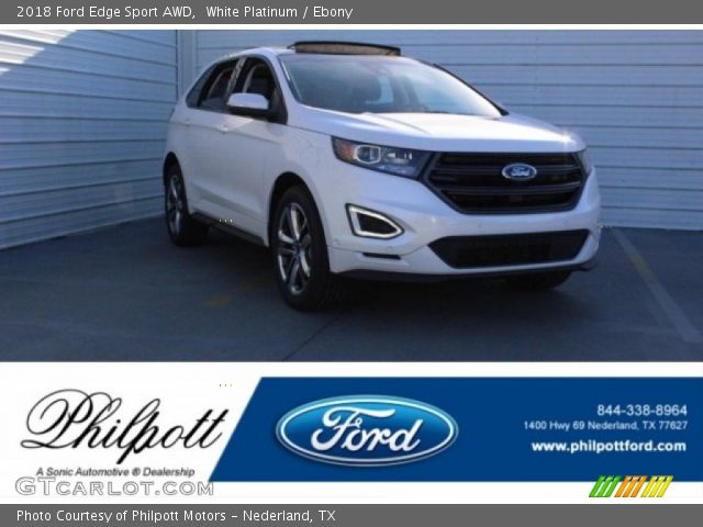 2018 Ford Edge Sport AWD in White Platinum