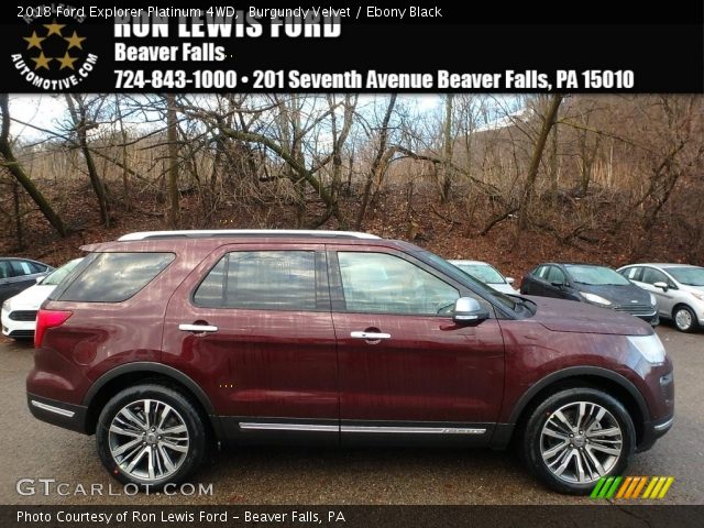 2018 Ford Explorer Platinum 4WD in Burgundy Velvet