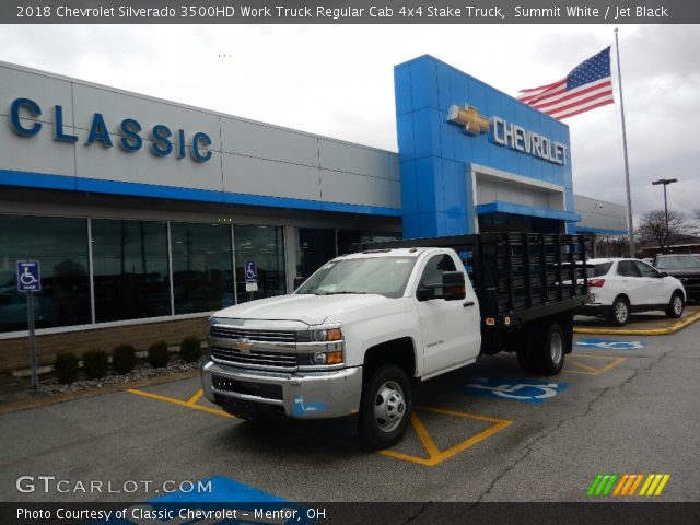 2018 Chevrolet Silverado 3500HD Work Truck Regular Cab 4x4 Stake Truck in Summit White