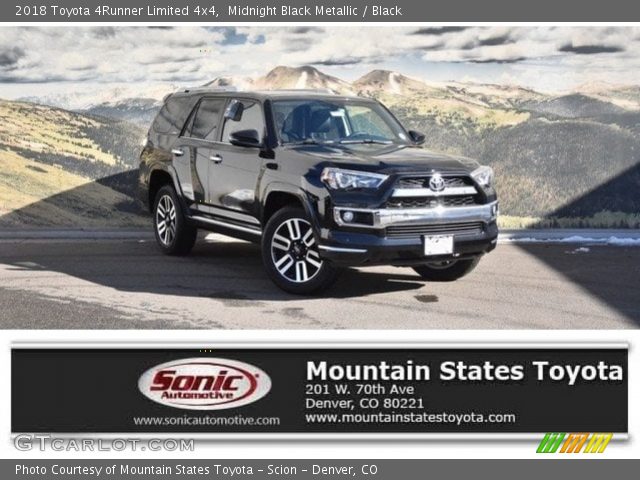 2018 Toyota 4Runner Limited 4x4 in Midnight Black Metallic