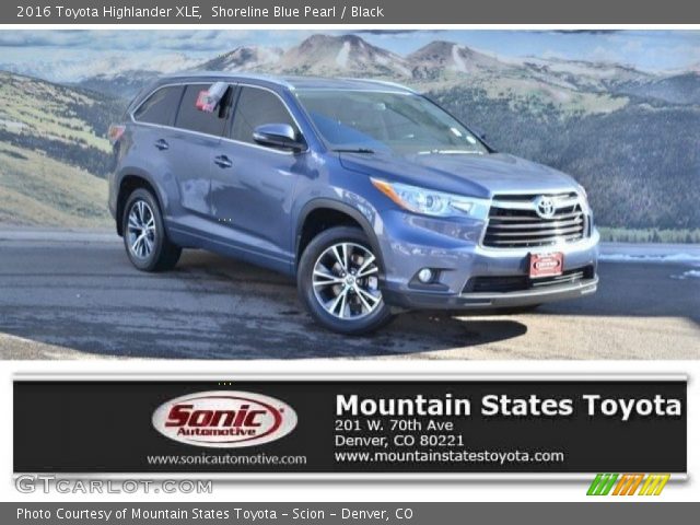 2016 Toyota Highlander XLE in Shoreline Blue Pearl