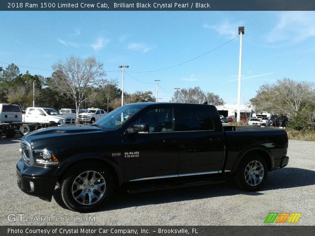 2018 Ram 1500 Limited Crew Cab in Brilliant Black Crystal Pearl