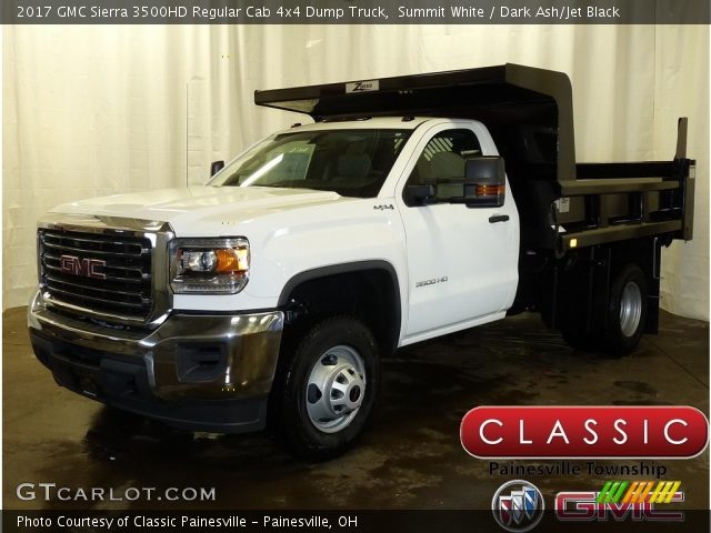 2017 GMC Sierra 3500HD Regular Cab 4x4 Dump Truck in Summit White