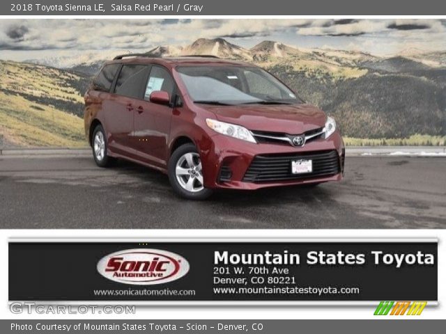 2018 Toyota Sienna LE in Salsa Red Pearl