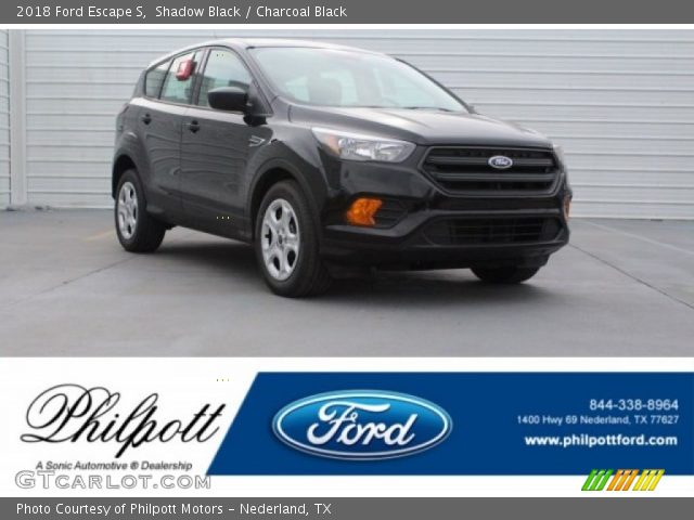 2018 Ford Escape S in Shadow Black