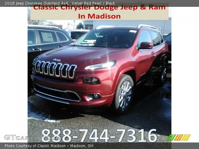 2018 Jeep Cherokee Overland 4x4 in Velvet Red Pearl