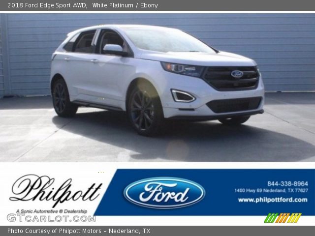 2018 Ford Edge Sport AWD in White Platinum