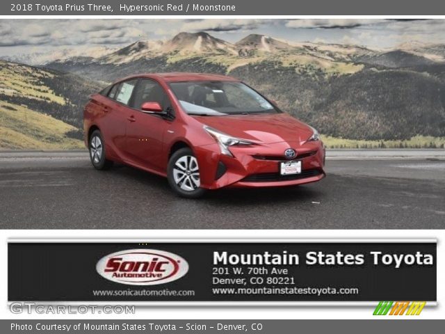 2018 Toyota Prius Three in Hypersonic Red