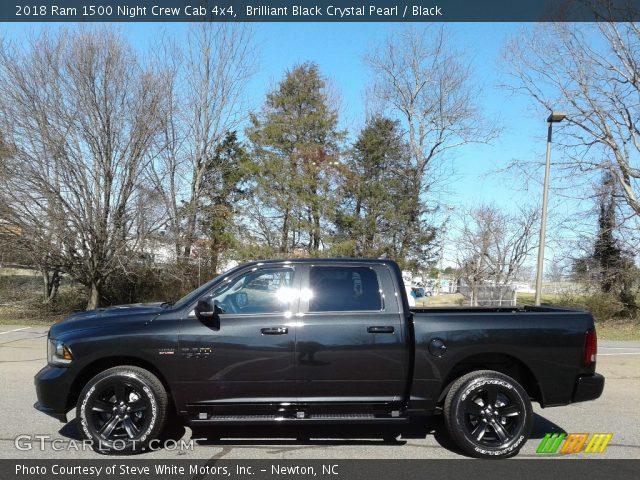 2018 Ram 1500 Night Crew Cab 4x4 in Brilliant Black Crystal Pearl